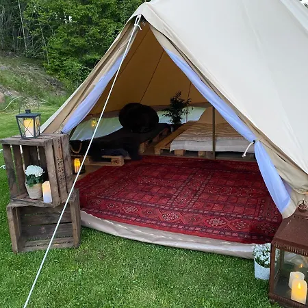 Glamping I Skogen- Miljogarden Luxury tent *